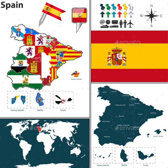 GraphicRiver Map of Spain 10511267 GraphicRiver Map of Spain 10511267