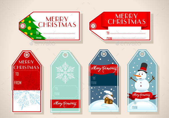 GraphicRiver Set of Six Christmas Placeholder Gift 10511610 GraphicRiver Set of Six Christmas Placeholder Gift 10511610