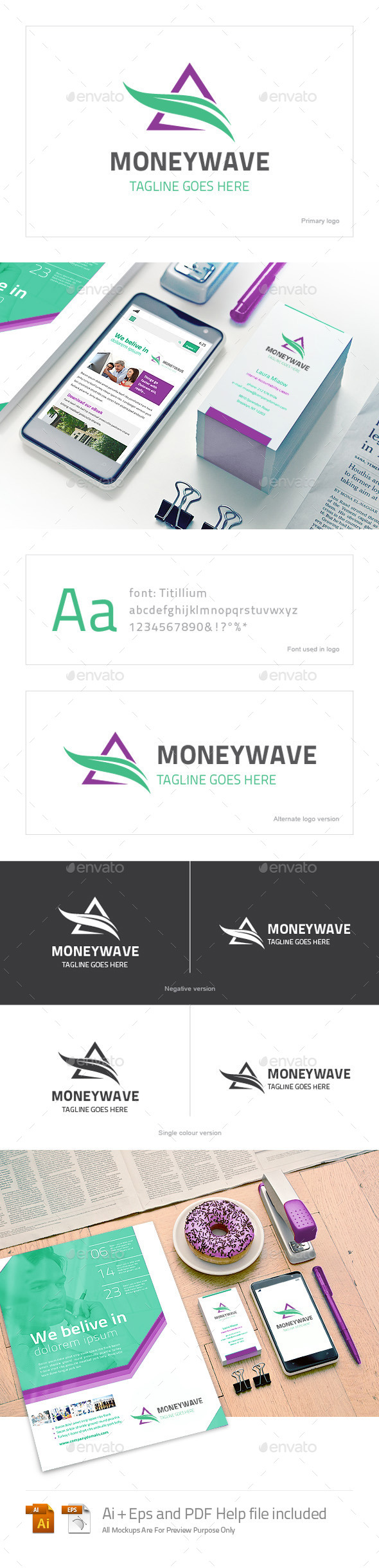 GraphicRiver Moneywave Logo 10511613 GraphicRiver Moneywave Logo 10511613