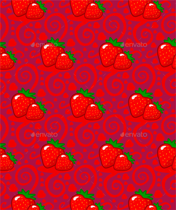 GraphicRiver Pattern with Two Strawberries 10511685 GraphicRiver Pattern with Two Strawberries 10511685