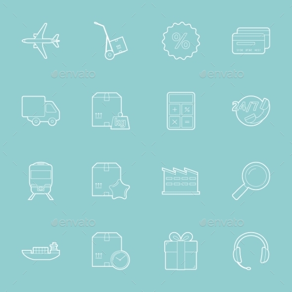 GraphicRiver Logistics Thin Lines Icons Set 10512036 GraphicRiver Logistics Thin Lines Icons Set 10512036