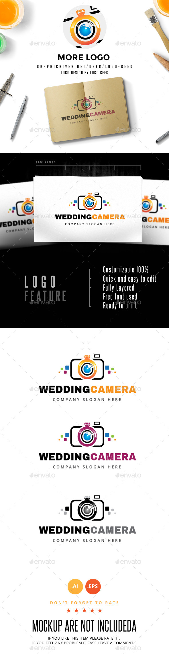 GraphicRiver Wedding Camera Logo 10512545 GraphicRiver Wedding Camera Logo 10512545