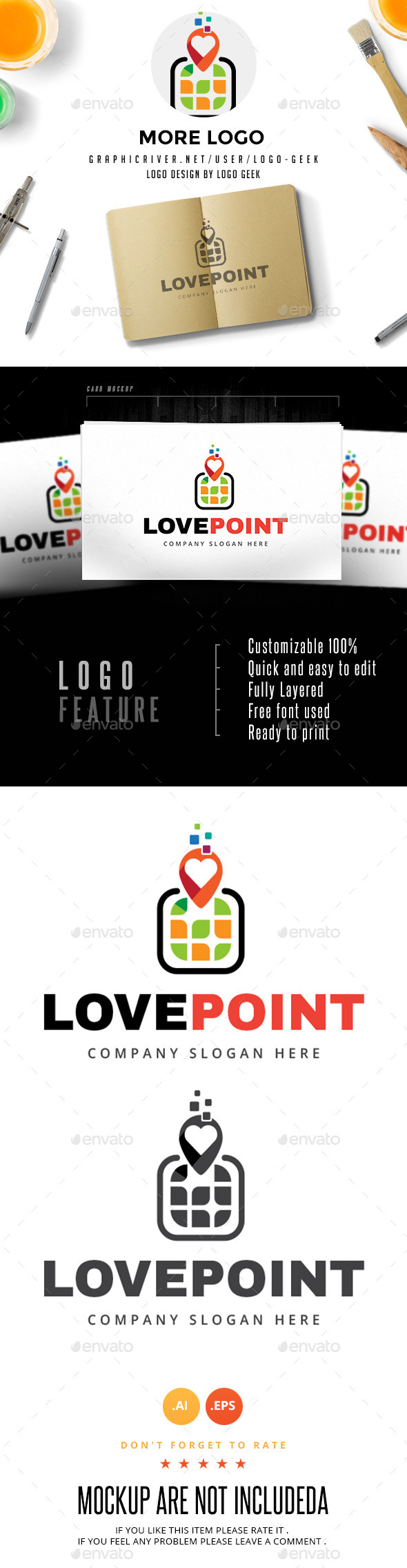 GraphicRiver Love Point Logo 10512850 GraphicRiver Love Point Logo 10512850