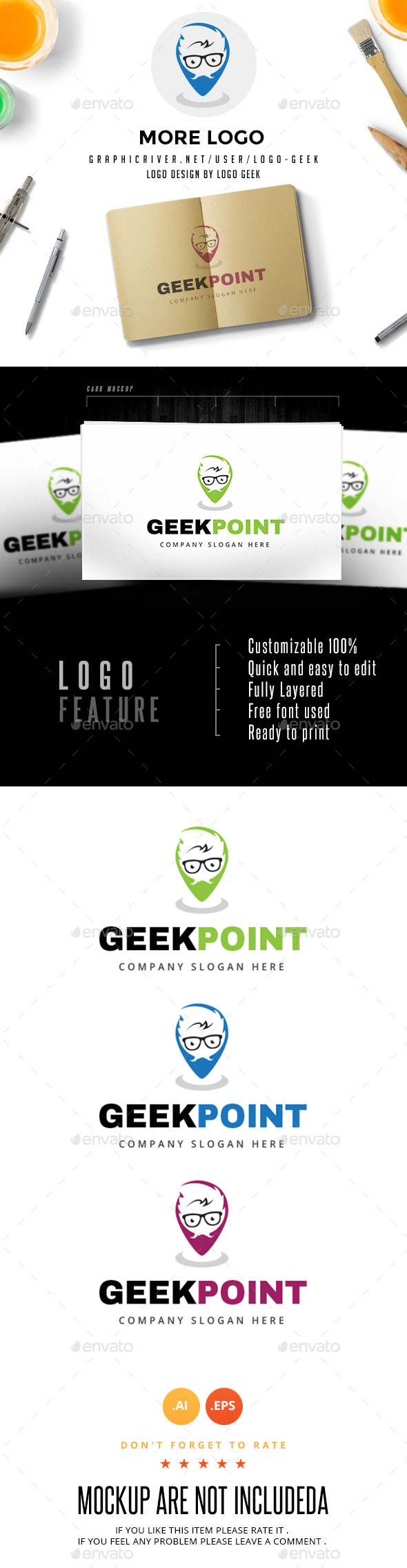 GraphicRiver Geek Point Logo 10513164 GraphicRiver Geek Point Logo 10513164