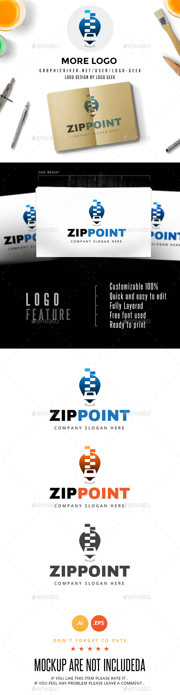GraphicRiver Zip Point Logo 10513633 GraphicRiver Zip Point Logo 10513633