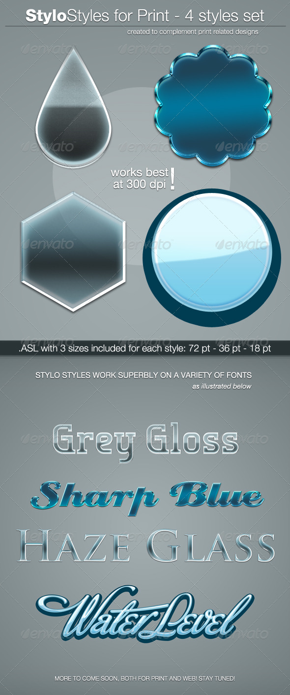 StyloStyles for Print - Text Effects Styles
