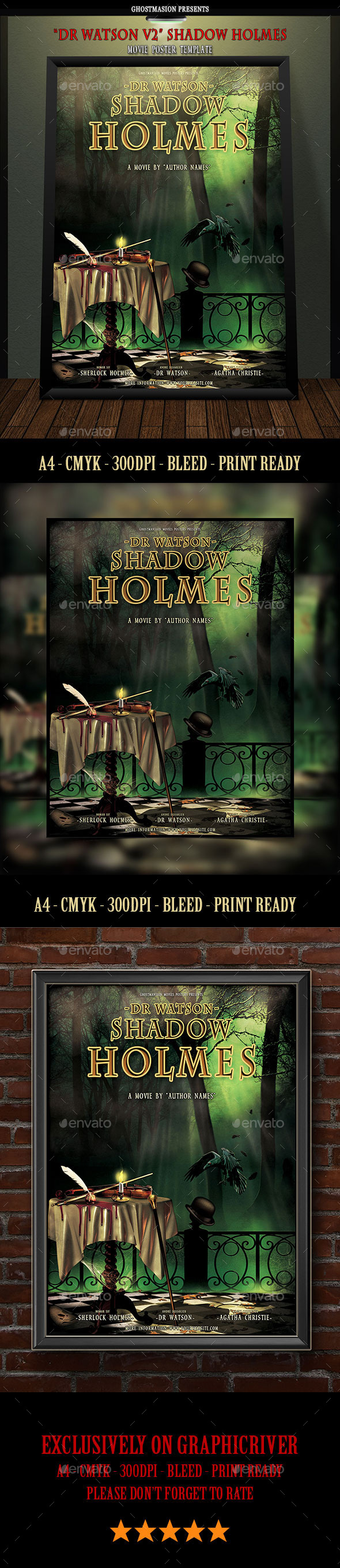 GraphicRiver Dr Watson V2 Movie Poster Template 10517182 GraphicRiver Dr Watson V2 Movie Poster Template 10517182