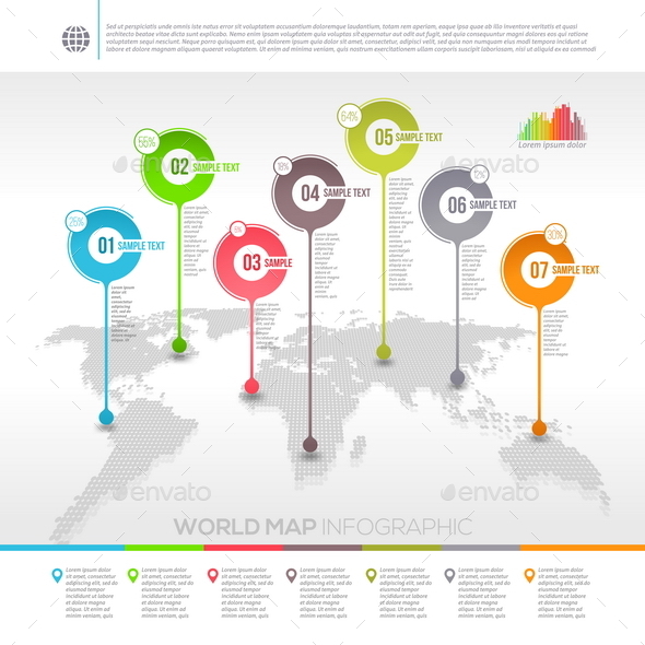 GraphicRiver World Map Infographic with Map Pointers 10518270 GraphicRiver World Map Infographic with Map Pointers 10518270