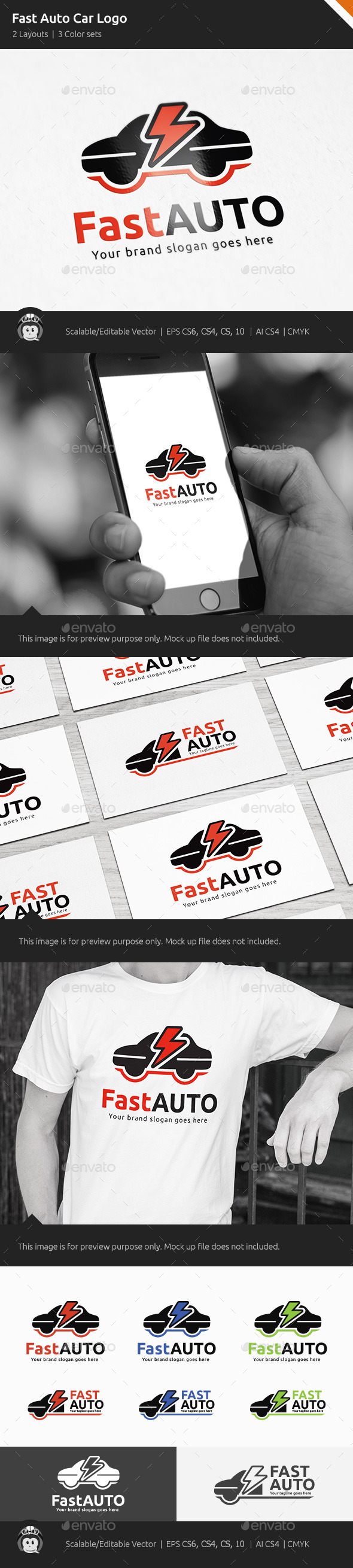 GraphicRiver Fast Auto Car Logo 10518785 GraphicRiver Fast Auto Car Logo 10518785