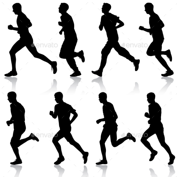 GraphicRiver Running Silhouettes 10518828 GraphicRiver Running Silhouettes 10518828