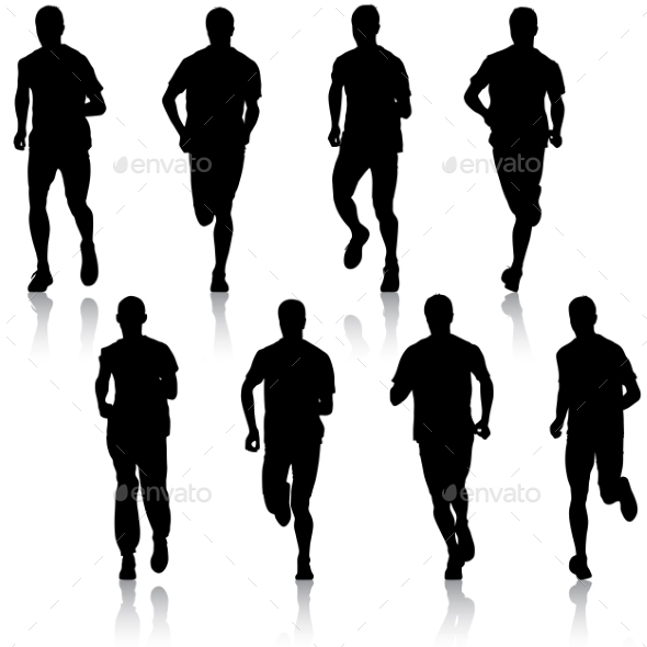 GraphicRiver Running Silhouettes 10518833 GraphicRiver Running Silhouettes 10518833