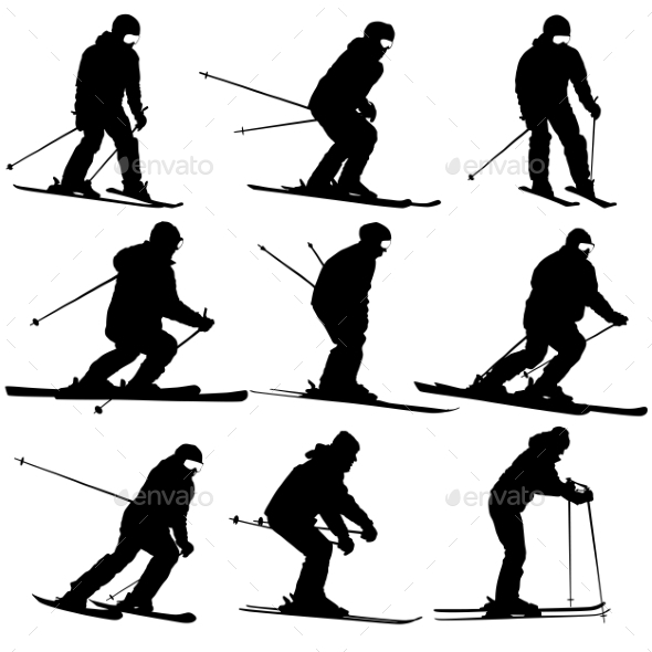 GraphicRiver Skier Silhouette 10518874 GraphicRiver Skier Silhouette 10518874