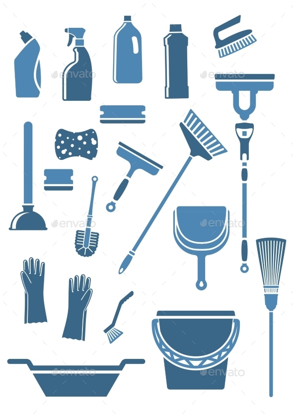 GraphicRiver Domestic Cleaning Tools and Supplies 10519154 GraphicRiver Domestic Cleaning Tools and Supplies 10519154