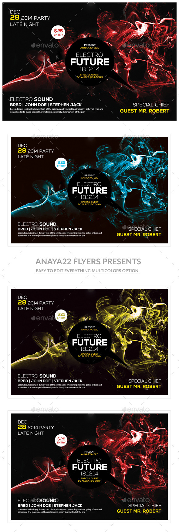 GraphicRiver Electro Color Sounds Party Flyer 10519560 GraphicRiver Electro Color Sounds Party Flyer 10519560