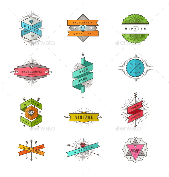GraphicRiver Set of Hipster Line Signs and Emblems 10519594 GraphicRiver Set of Hipster Line Signs and Emblems 10519594