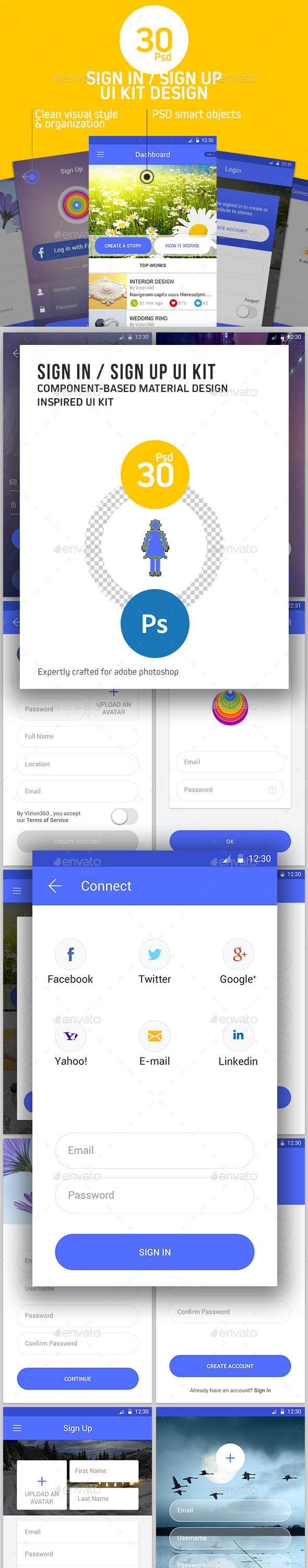 GraphicRiver Sign In Sign Up UI kit Design 10519716 GraphicRiver Sign In Sign Up UI kit Design 10519716