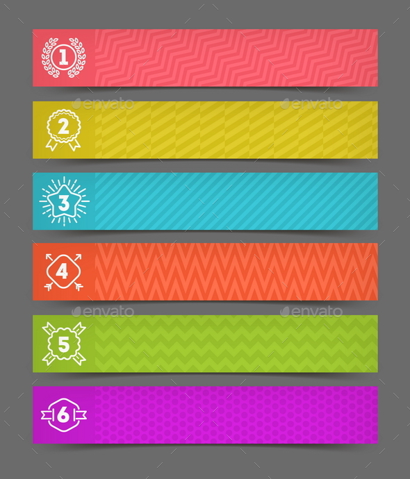GraphicRiver Abstract Banner with Hipster Numbered Emblems 10520286 GraphicRiver Abstract Banner with Hipster Numbered Emblems 10520286