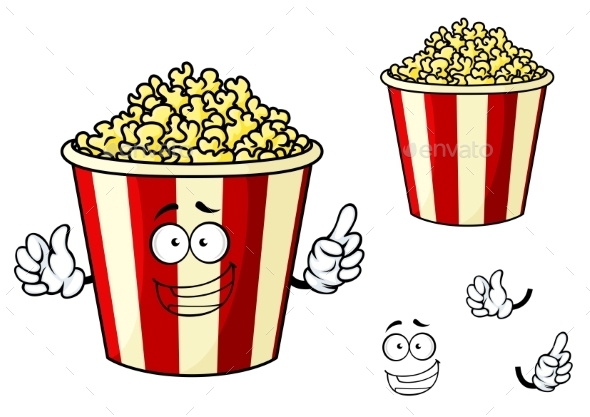 GraphicRiver Cartoon Box of Popcorn 10520766 GraphicRiver Cartoon Box of Popcorn 10520766