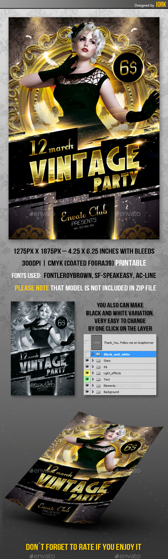 GraphicRiver Vintage Party flyer 10521835 GraphicRiver Vintage Party flyer 10521835