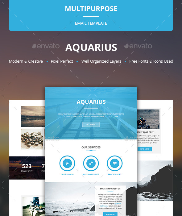 GraphicRiver Aquarius Multipurpose Email Template 10522833 GraphicRiver Aquarius Multipurpose Email Template 10522833