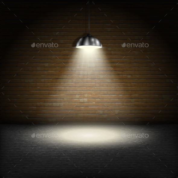 GraphicRiver Spotlight on Brick Wall Background 10523000 GraphicRiver Spotlight on Brick Wall Background 10523000