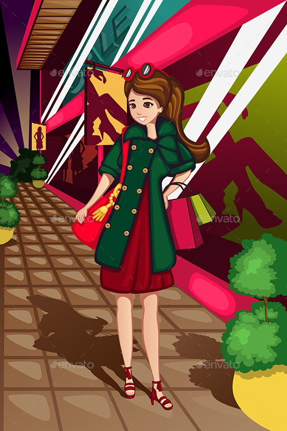 GraphicRiver Stylish Women Going Shopping 10524788 GraphicRiver Stylish Women Going Shopping 10524788