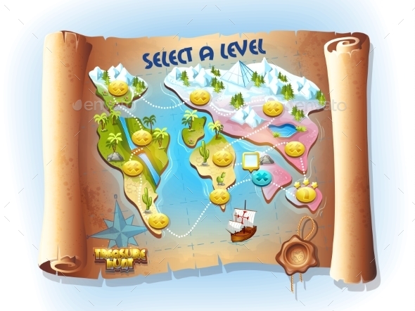 GraphicRiver Map of Treasure Hunting 10525768 GraphicRiver Map of Treasure Hunting 10525768