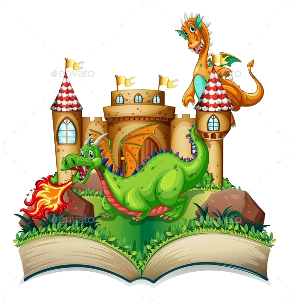 GraphicRiver Dragon and Book 10525771 GraphicRiver Dragon and Book 10525771