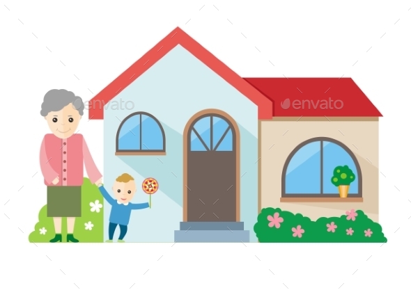 GraphicRiver Grandmother Playing with Grandchildren 10525954 GraphicRiver Grandmother Playing with Grandchildren 10525954
