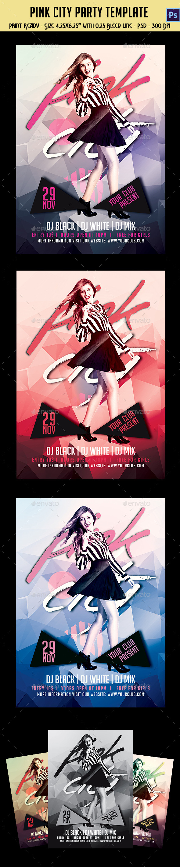 Pink City Party Flyer (Clubs & Parties)