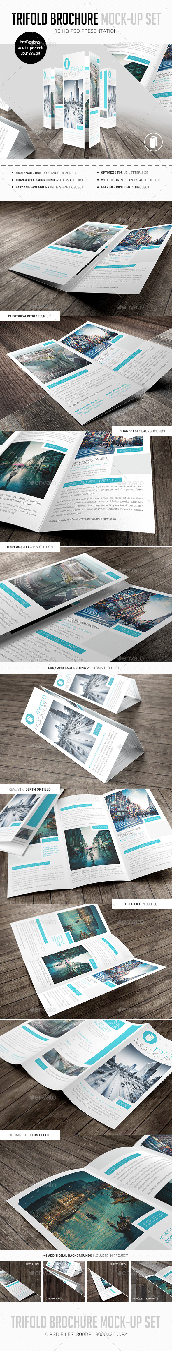 GraphicRiver Trifold Brochure Mock-Up Set 10475478 GraphicRiver Trifold Brochure Mock-Up Set 10475478