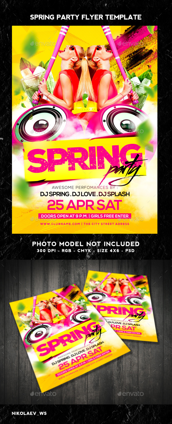 GraphicRiver Spring Party Flyer 10531176 GraphicRiver Spring Party Flyer 10531176