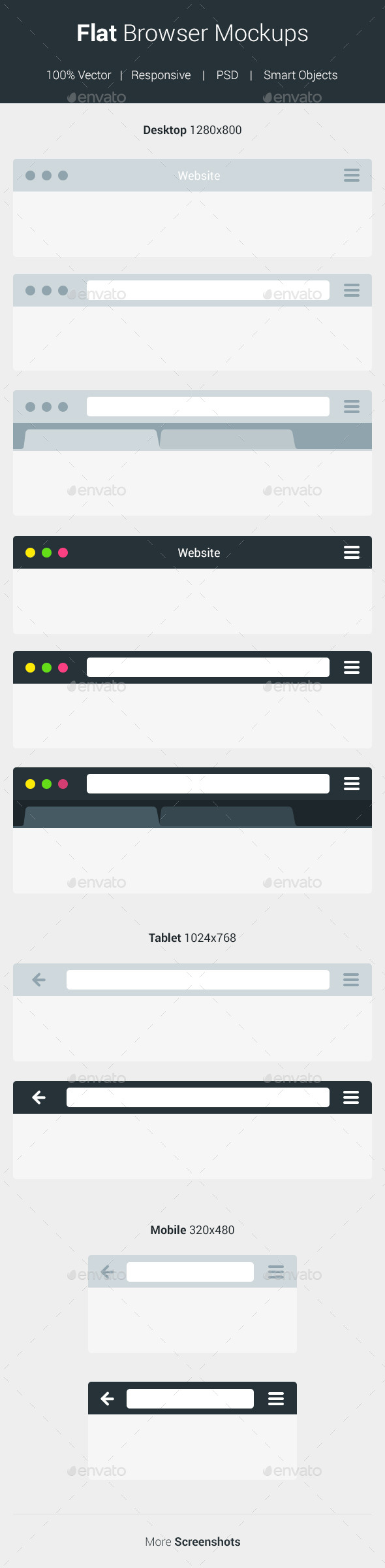 GraphicRiver Flat Browser Mockups 10531273 GraphicRiver Flat Browser Mockups 10531273