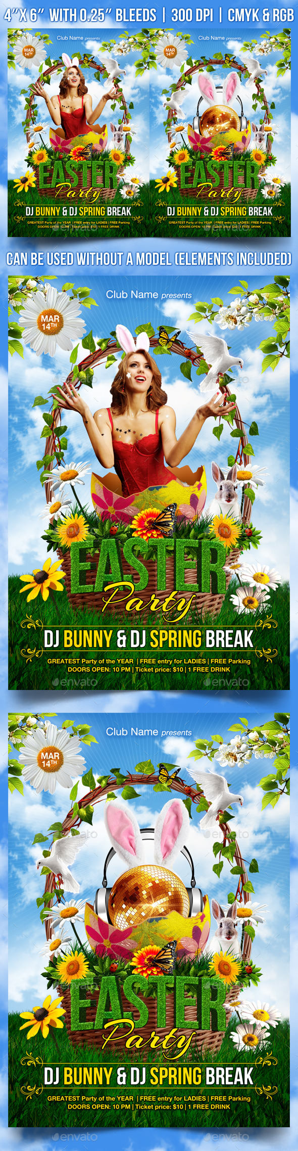 Easter Party Flyer Template