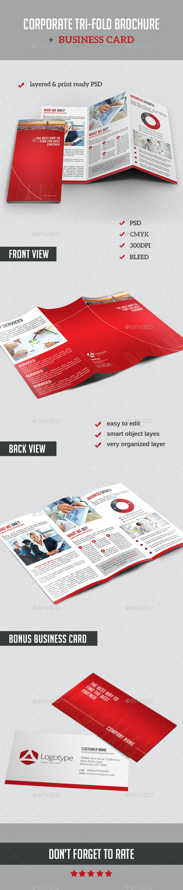 GraphicRiver Corporate Tri-Fold Brochure & Business Card 10483488 GraphicRiver Corporate Tri-Fold Brochure & Business Card 10483488