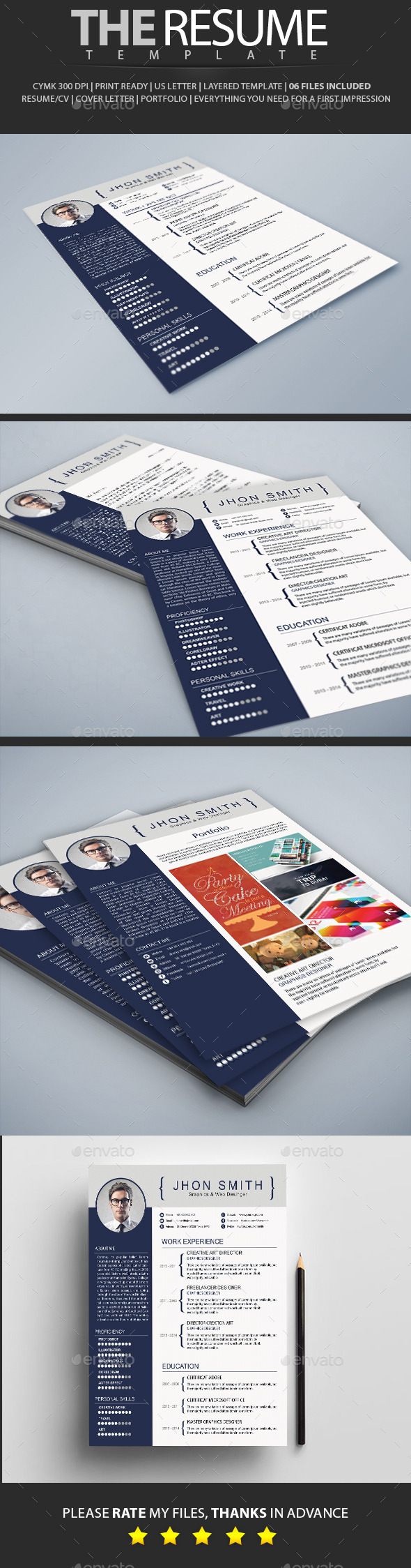 GraphicRiver Resume Simple 10534028 GraphicRiver Resume Simple 10534028