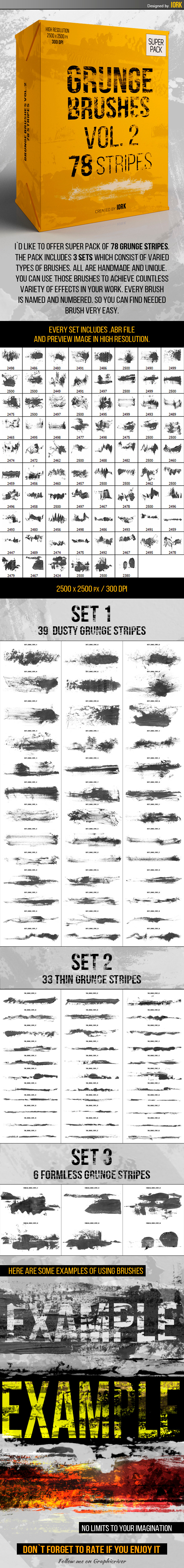 GraphicRiver Grunge brushes Vol.2 78 stripes 10534598 GraphicRiver Grunge brushes Vol.2 78 stripes 10534598