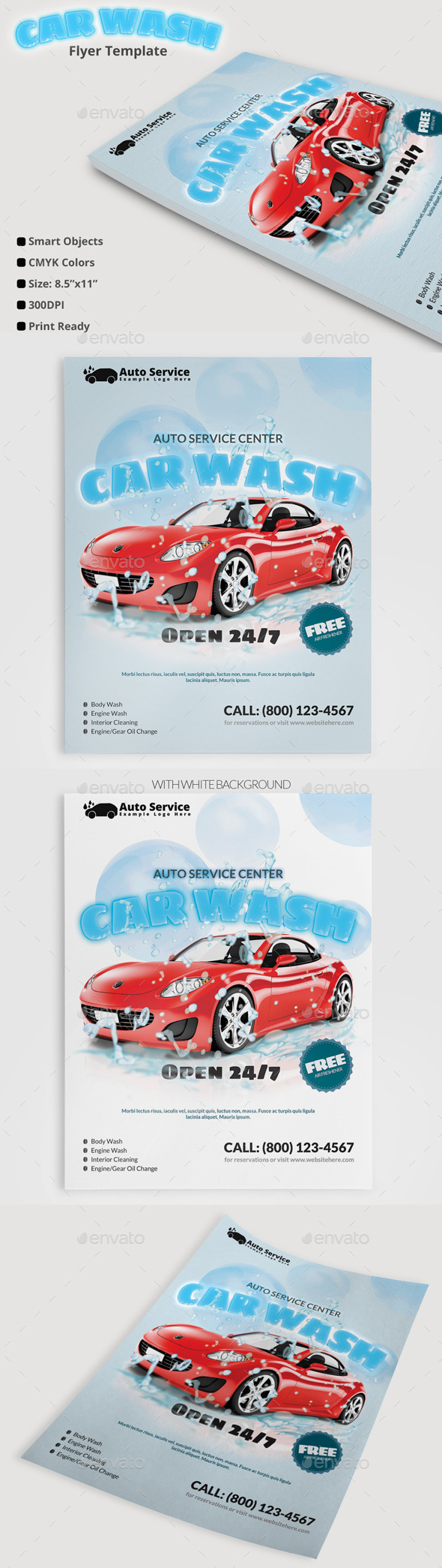GraphicRiver Car Wash Flyer 10534675 GraphicRiver Car Wash Flyer 10534675