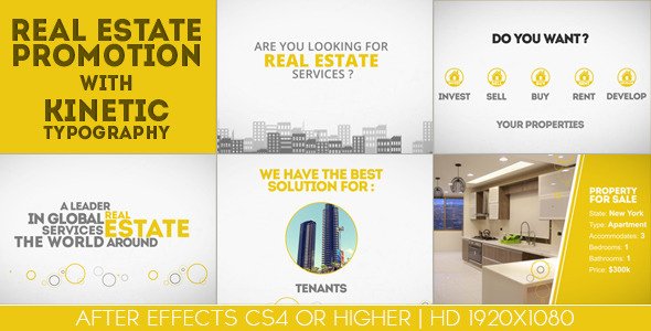 Real Estate Promotion With Kinetic Typography 8197995 - Free Download