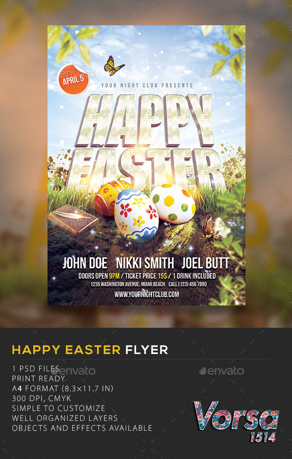 GraphicRiver Happy Easter Flyer 10481549 GraphicRiver Happy Easter Flyer 10481549