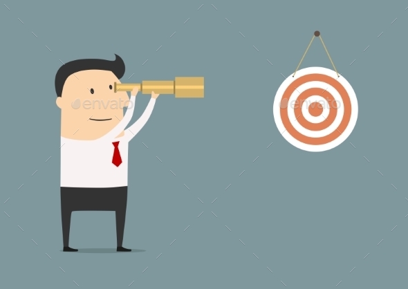 GraphicRiver Businessman Setting his Sights on the Target 10535237 GraphicRiver Businessman Setting his Sights on the Target 10535237