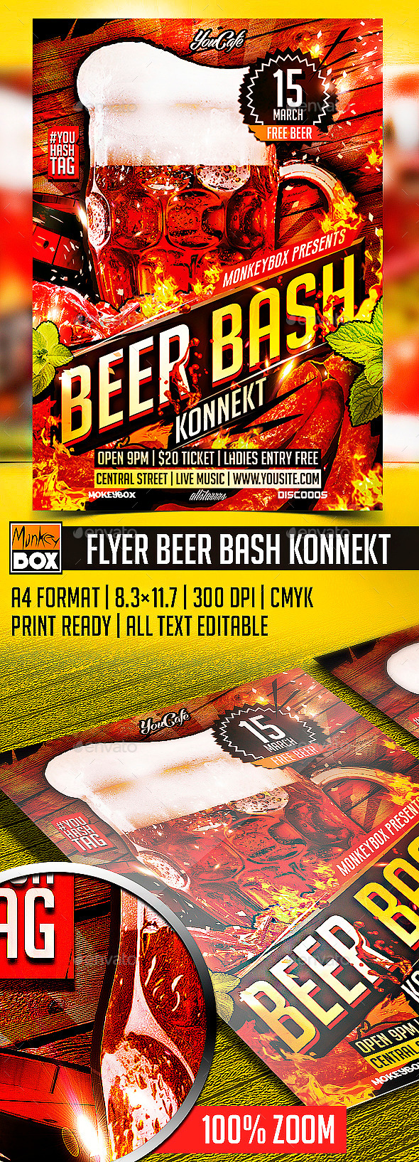 GraphicRiver Flyer Beer Bash Konnekt 10535863 GraphicRiver Flyer Beer Bash Konnekt 10535863