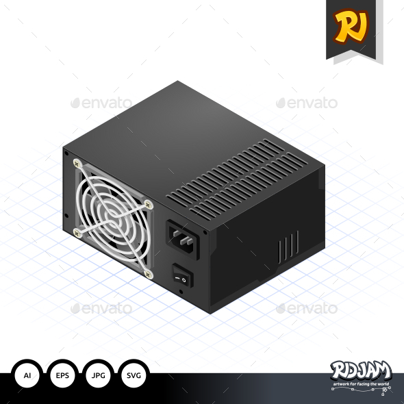 GraphicRiver Isometric Power Supply 10536005 GraphicRiver Isometric Power Supply 10536005
