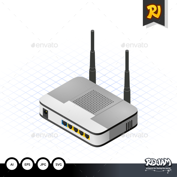 GraphicRiver Isometric Wireless Router 10536398 GraphicRiver Isometric Wireless Router 10536398