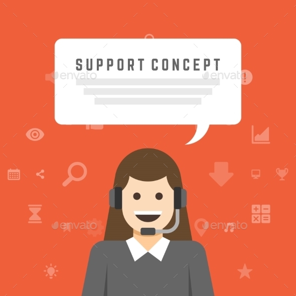 GraphicRiver Business Woman Support Service Concept 10536700 GraphicRiver Business Woman Support Service Concept 10536700