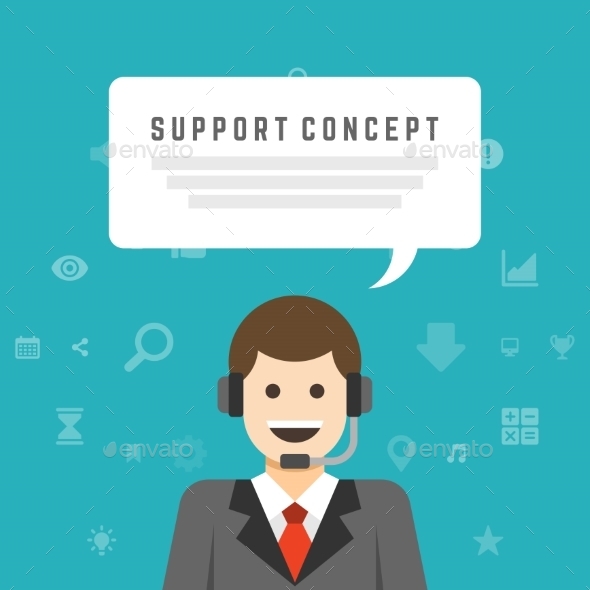 GraphicRiver Business Man Support Service Concept 10536701 GraphicRiver Business Man Support Service Concept 10536701