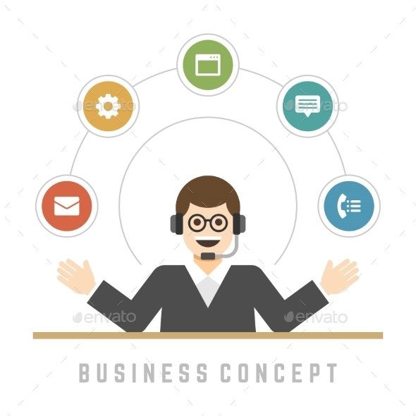 GraphicRiver Business Man Support Service Concept 10536713 GraphicRiver Business Man Support Service Concept 10536713