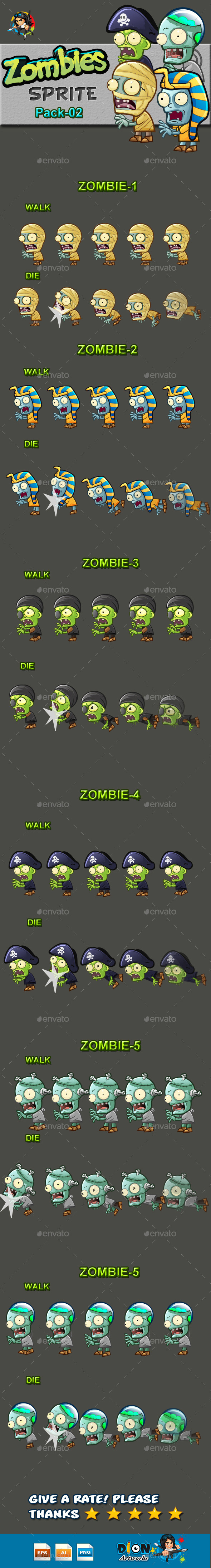 GraphicRiver Zombies Sprite Sheets Pack-02 10536773 GraphicRiver Zombies Sprite Sheets Pack-02 10536773