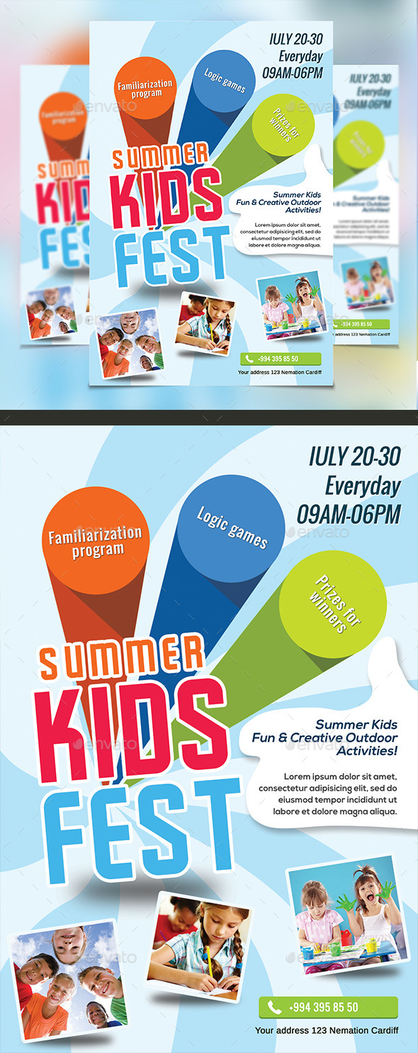 Kids Summer Camp Flyers