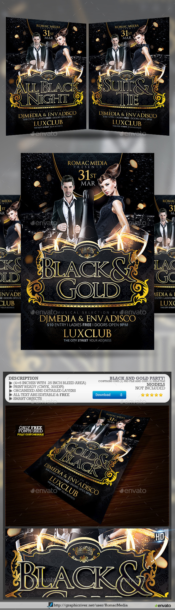 Black and Gold Birthday Party (Clubs & Parties)